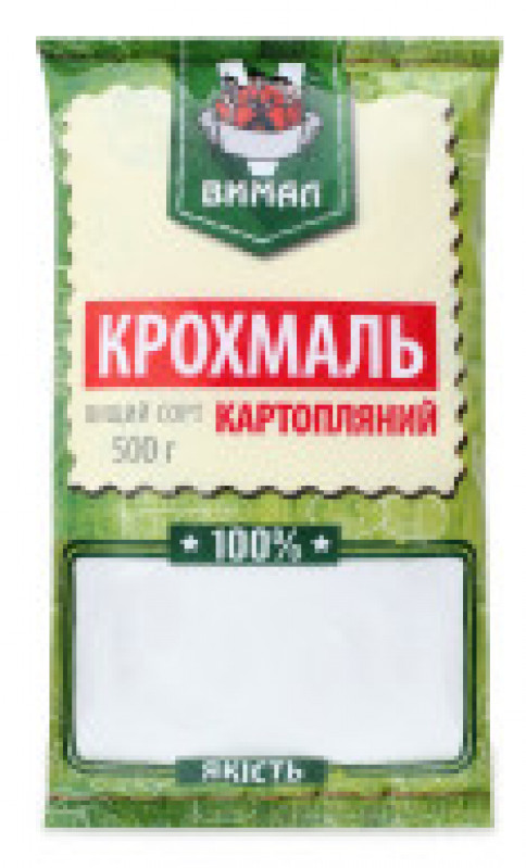 Крохмаль картопляний фасований 500г &quot;ВИМАЛ&quot; (1/40) ВИРОБЛЕНО В ЧЕРНІГОВІ