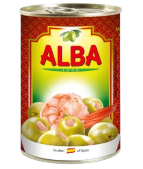 Оливки з креветками 280г ALBA Food ж/б (1/12)