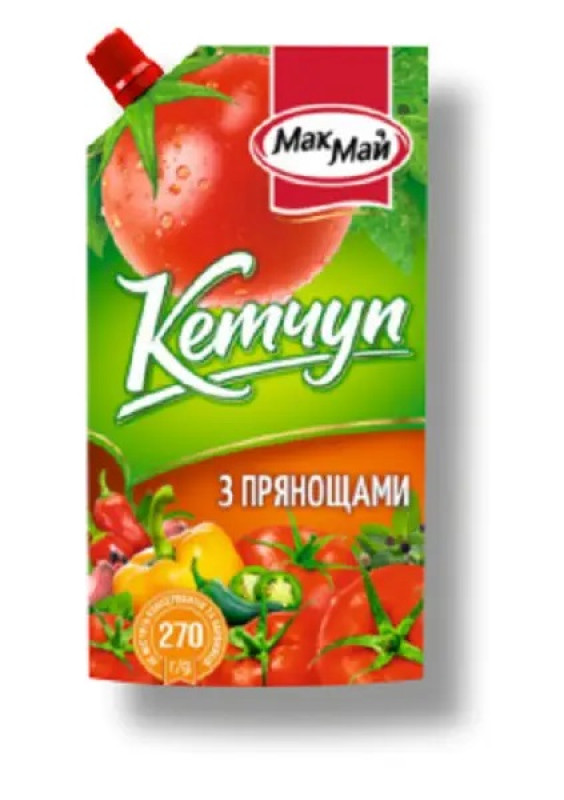 Кетчуп &quot;З прянощами&quot; вища категорія &quot;МакМай&quot; д/п 270г (1/30)