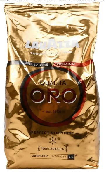 Кава "Lavazza" зерно Qualita Oro 1кг золотиста (100% арабіка) (1/6)