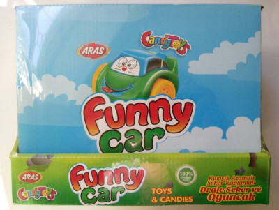 Яйце прозоре Драже Весела Машинка (Tiny Mini) 10г*12шт