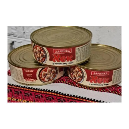 Хек у томатному соусі "Даринка" 240г (1/24)
