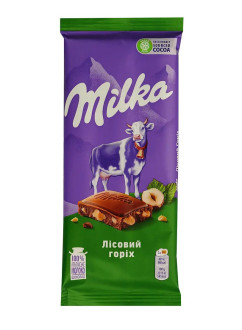 Шоколад Milka 90г Noisette з фундуком (1/25)