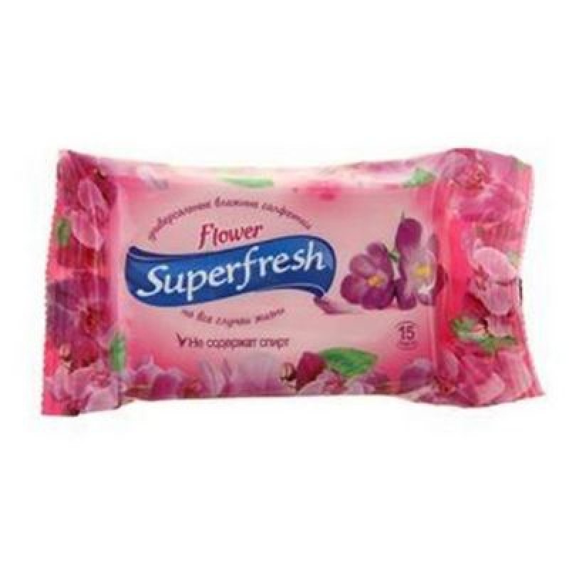 В.серветки Superfresh &quot;Flower&quot; 15шт (1/120)