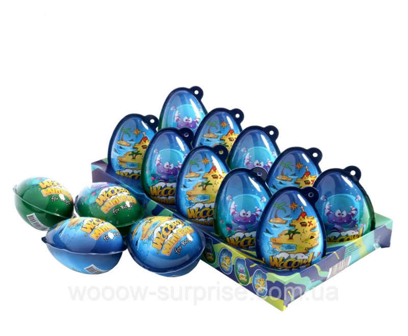 Яйце пластикове Mini WOOOW egg д/хлопчика Маленьке 30г*14 