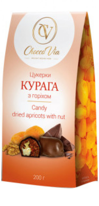 Цукерки  200г &quot;Курага&quot; &quot;ChoccoVia&quot; (коробка)