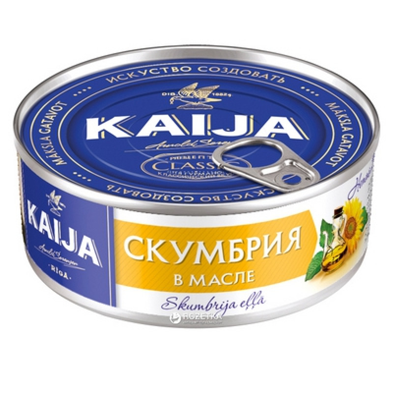 Скумбрія атлантична в олії &quot;KAIJA&quot; 240г ключ (1/24)