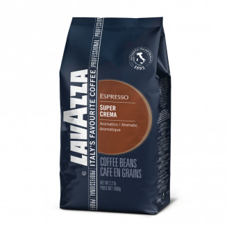 Кава &quot;Lavazza&quot; зерно SUPER CREMA Синя 1кг (80% арабіка, 20% робуста) (1/6)***