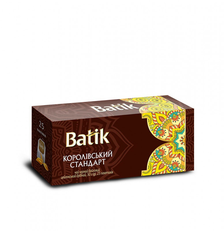 Чай &quot;Batik&quot; 25ф/п*2г Королівський Стандарт чорний з/я (1/36) ЗНИЖКА 10%