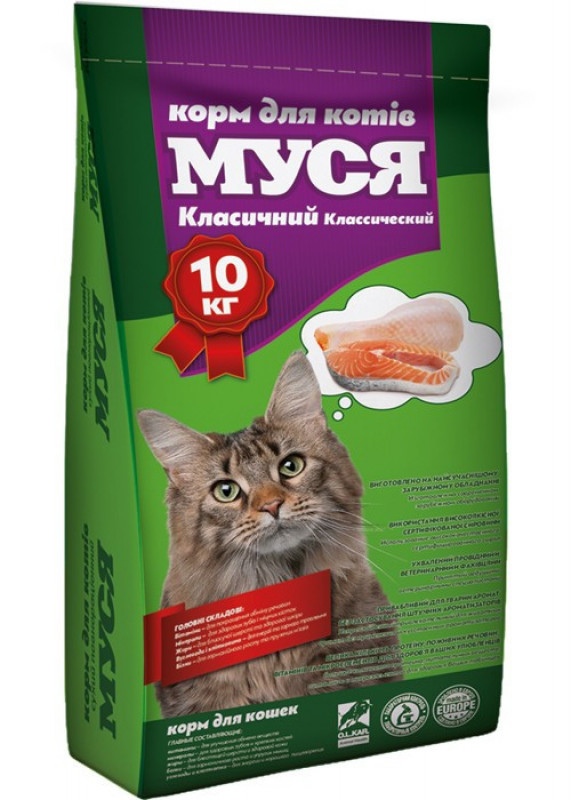 Сухий корм для котів &quot;МУСЯ&quot; Класік 10кг (1/1)