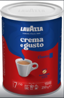 Кава Lavazza  мелена Crema e Gusto 250г Ж/Б (1/12)