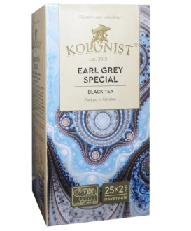 Чай "Kolonist" 25*2г Чорний Earl Grey чорний сашет (1/18)