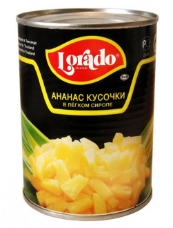 Ананас шматочками 580мл Lorado (1/24)