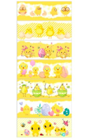 Термозбіжна ПВХ рукав-етикетка "Яскраві курчата" (1*100)***