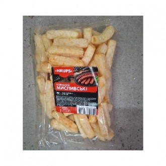 Снеки 100г мисливські ковбаски HRUPS фас. прозора (1/10)