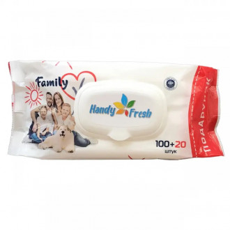 В.серветки 100+20шт з КЛАПАНОМ &quot;Handy Fresh Baby&quot; Дитячі ВЕЛИКА УПАКОВКА (1/12)