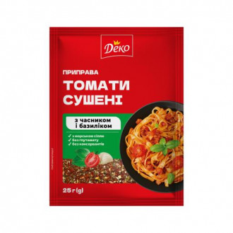 &quot;ДЕКО&quot;  Приправа Томати сушені з часником і базиліком 25г (1/25)
