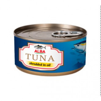 Тунець салатний в олії "ALBA Food" ж/б 185г ключ (1/48)